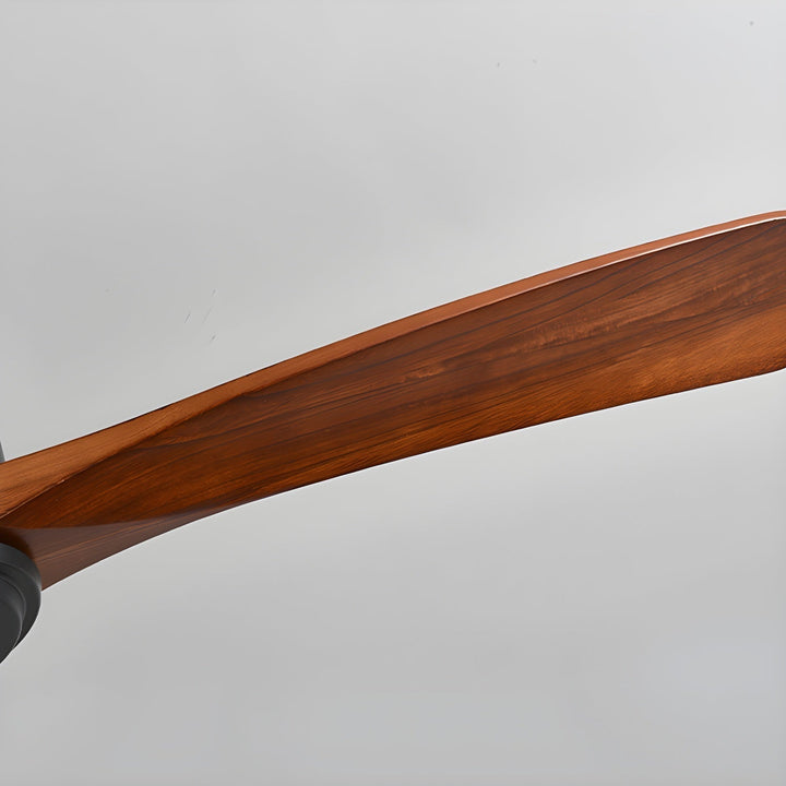 Diseño interior: Ventilador de techo nórdico, madera, LED, control remoto para ambientes modernos.