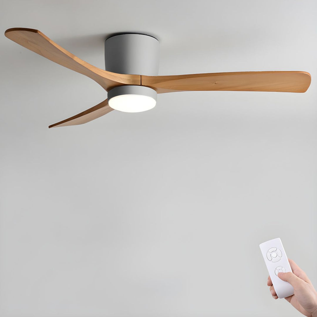 Disfruta de la frescura: Ventilador de techo LED moderno, diseño nórdico, control remoto.