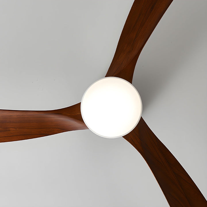 Ventilador de techo moderno para interior, con luz LED y diseño nórdico elegante y silencioso.