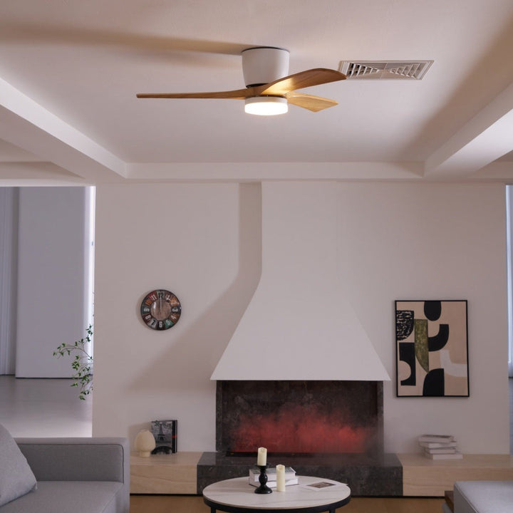 Funcionalidad y diseño: Ventilador de techo moderno con luz LED, estilo nórdico, control.