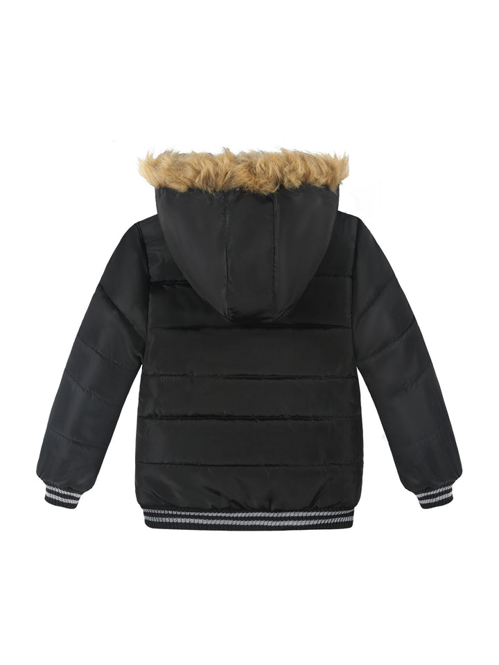 Abrigo acolchado y cálido para niños, con capucha para invierno, duradero y cómodo.