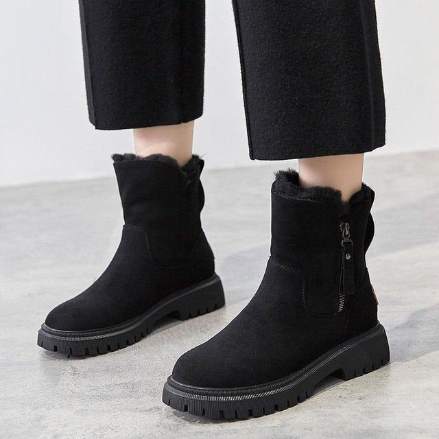 Botas de invierno impermeables y antideslizantes para mujer. Calzado térmico y cómodo para nieve.