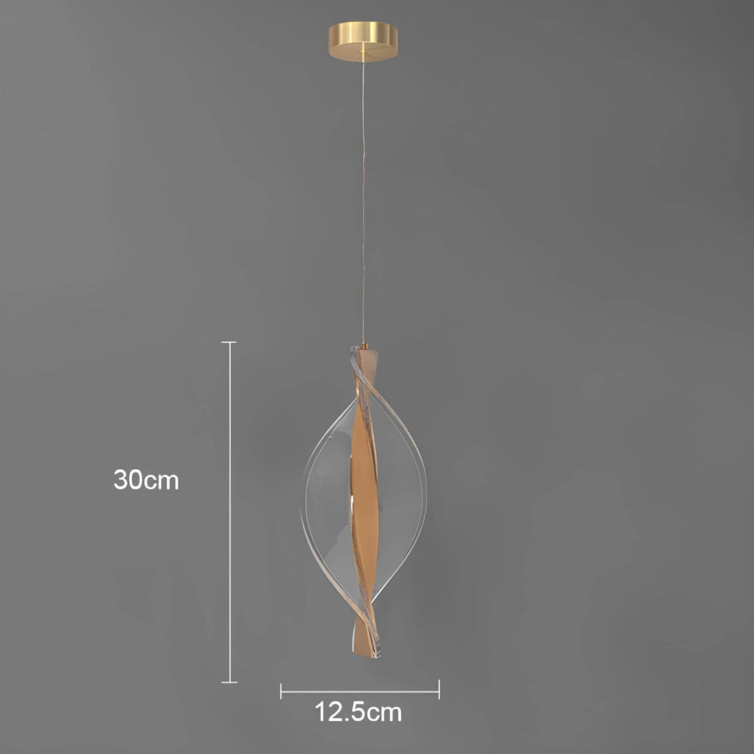 Lámpara de techo LED diseño espiral, luz moderna para oficina. Estilo minimalista de acrílico, perfecta decoración interior.