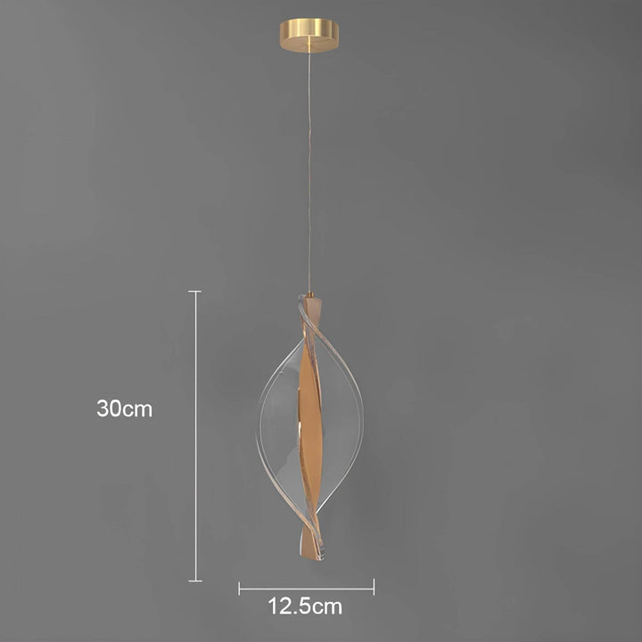 Lámpara de techo LED diseño espiral, luz moderna para oficina. Estilo minimalista de acrílico, perfecta decoración interior.