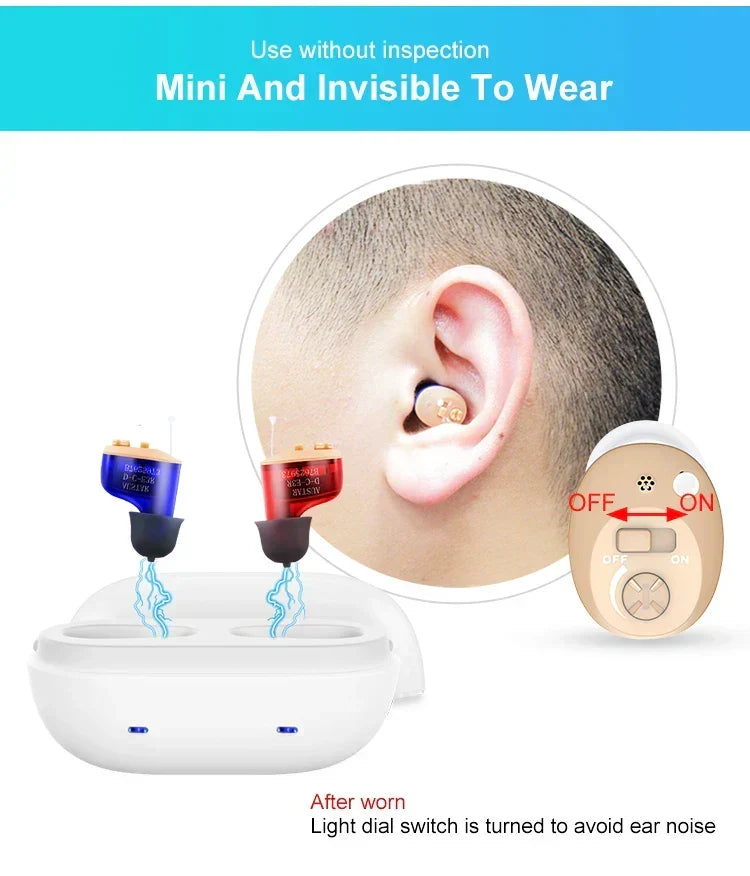 Audífono digital unisex. Diseño ultradiscreto para máxima comodidad y claridad sonora.