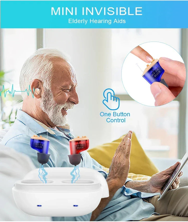 Audífono discreto para salud auditiva. Mejora la audición con claridad y tecnología.