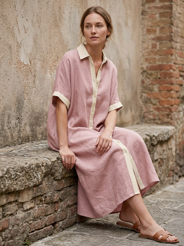 Vestido midi camisero de mujer, pieza clave para un estilo versátil. Elegancia casual y comodidad.