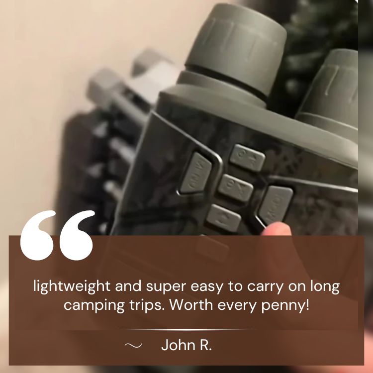 Binoculares OptiClear de visión nocturna profesional, con diseño ergonómico, listos para aventura y seguridad.