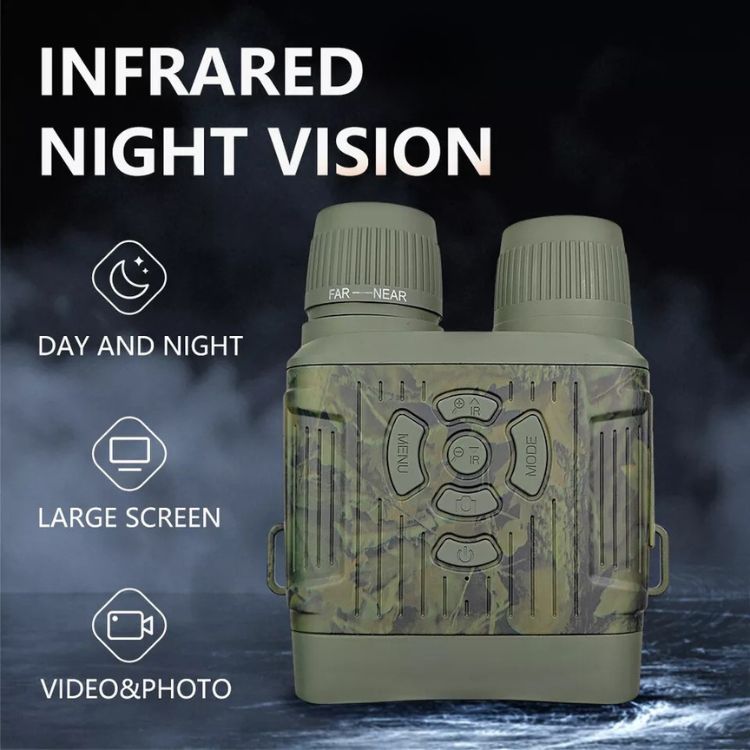 Dispositivo óptico de visión nocturna con tecnología infrarroja avanzada para vigilancia y observación de fauna.