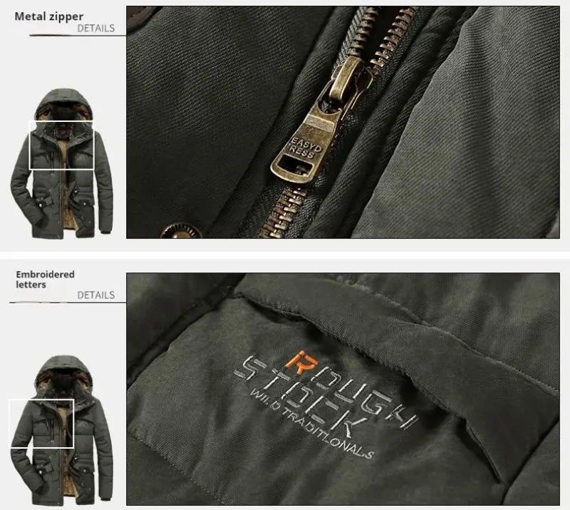 Chaqueta táctica resistente al viento para hombre con capucha, práctica para senderismo y uso en exteriores.
