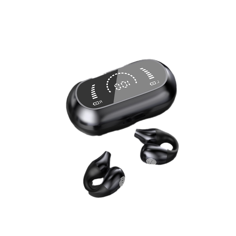 Auriculares deportivos inalámbricos de conducción ósea. Clip seguro para correr, ciclismo y gimnasio.