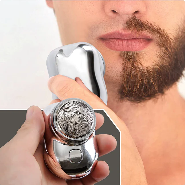 Afeitadora eléctrica de bolsillo para hombres. Ideal para viajes, afeitado rápido y aseo personal.