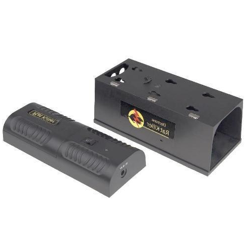Exterminador de ratones eléctrico con captura rápida. Trampa reutilizable para control de roedores eficiente y sin químicos.