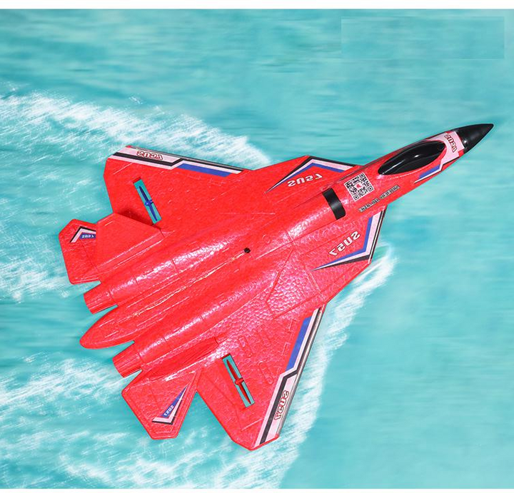 Avión RC SU35 2.4G con luces LED. Modelo de control remoto para vuelo nocturno y diversión para adultos.