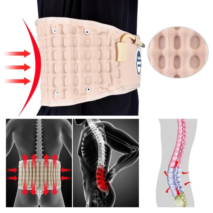 Cinturón lumbar de descompresión para mejorar postura y confort. Brinda bienestar y alivia el dolor de espalda.