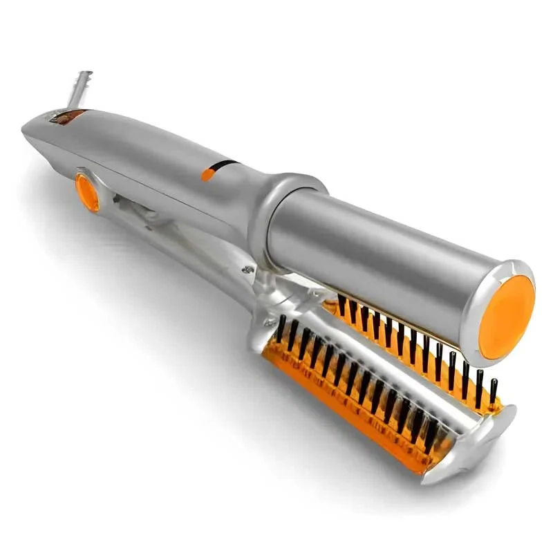 Cepillo rotatorio profesional 2 en 1 para alisar y rizar el cabello. Estilizado perfecto y rápido.