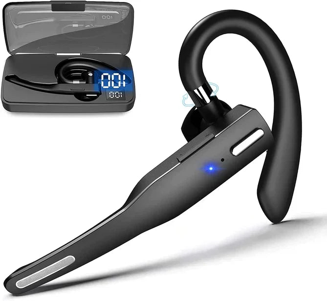 Auriculares Bluetooth con cancelación de ruido activa, ideales para llamadas y concentración en oficina.