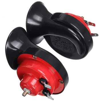 Bocina para vehículo 300dB. Klaxon automotriz universal de sonido potente, accesorio clave para seguridad vial.
