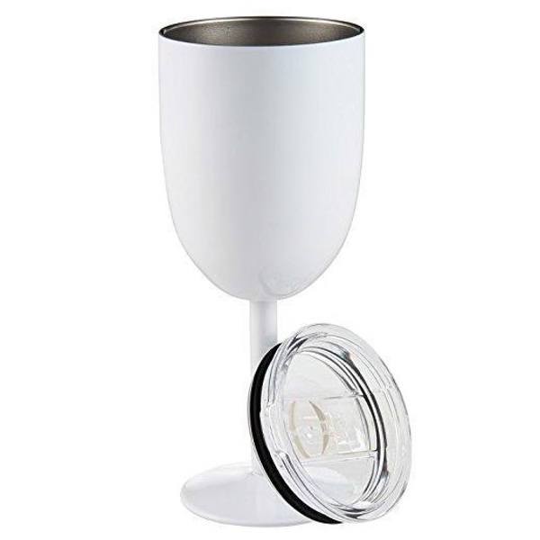 Copa de vino térmica de acero inoxidable, aislada y antiderrames. Perfecta para exterior.