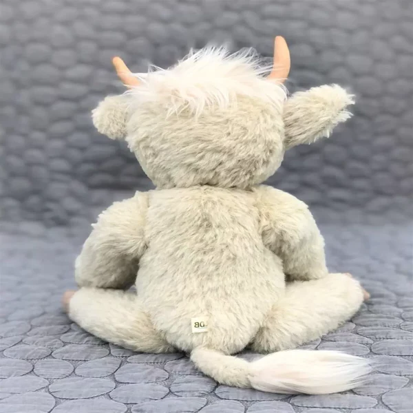 Adorable juguete de peluche vaca Highland escocesa, hecho a mano con pelo suave para regalar.