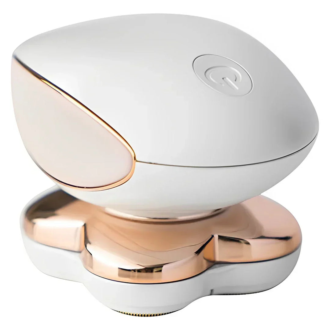Removedor de vello eléctrico para mujer, diseño ergonómico. Depiladora recargable para piel suave y sin irritación.