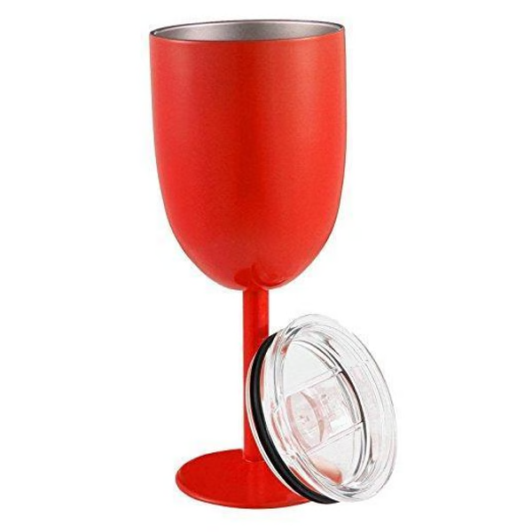 Vasos de vino aislados en acero inoxidable, mantienen tus bebidas a la temperatura perfecta.