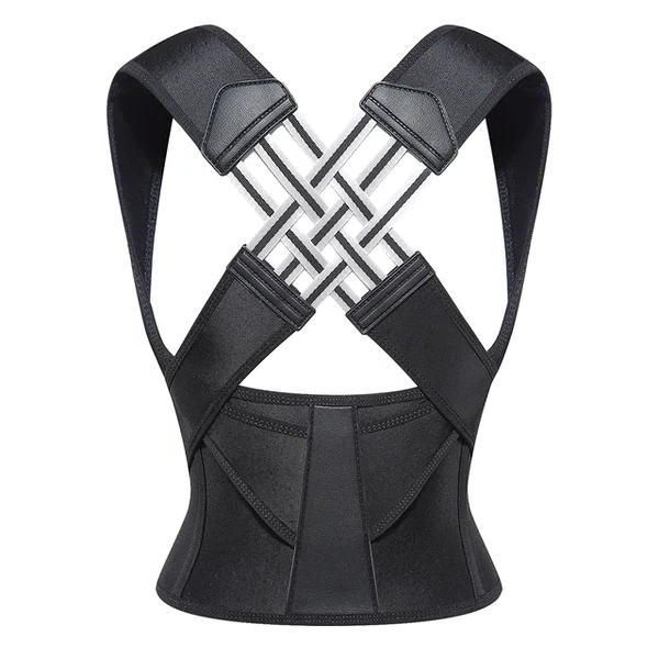 Corrector de postura unisex ajustable para alivio del dolor de espalda y soporte lumbar.