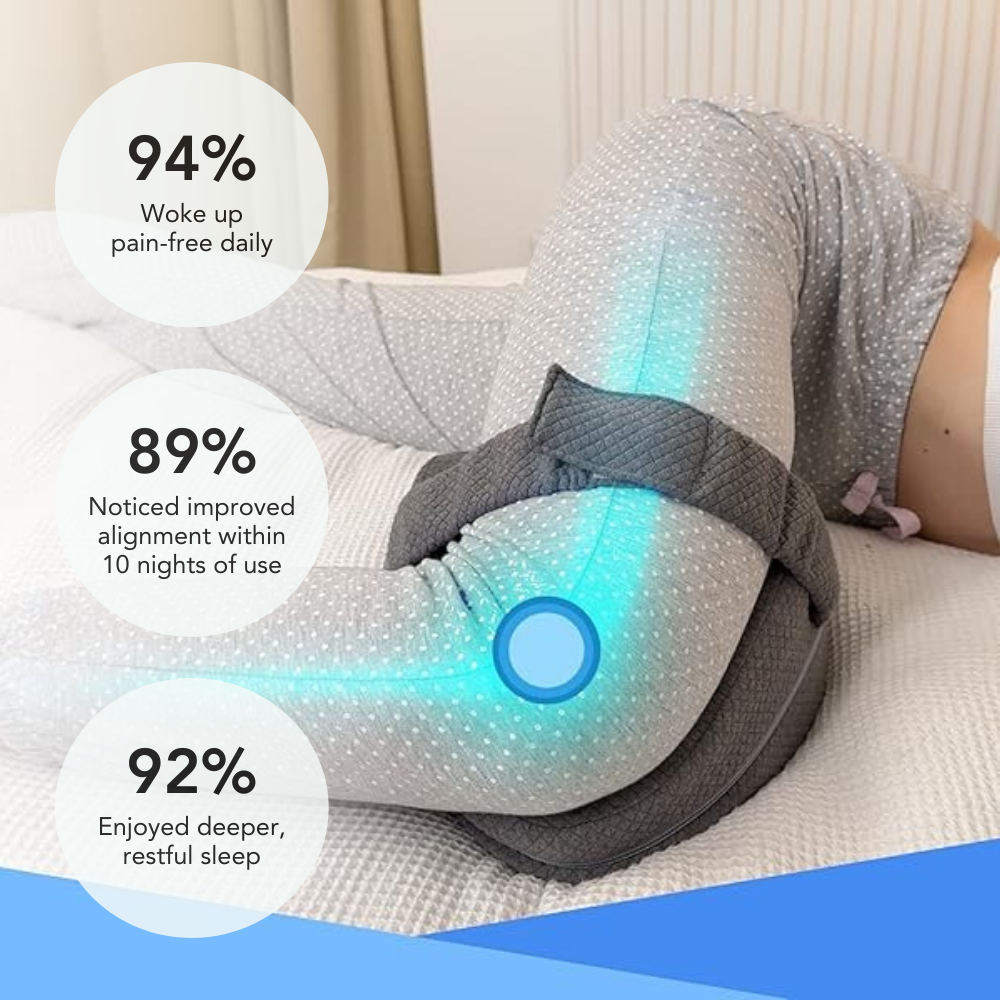 Almohada ergonómica de rodilla para dormir, alivia dolor de cadera, espalda y ciática, mejora el descanso.