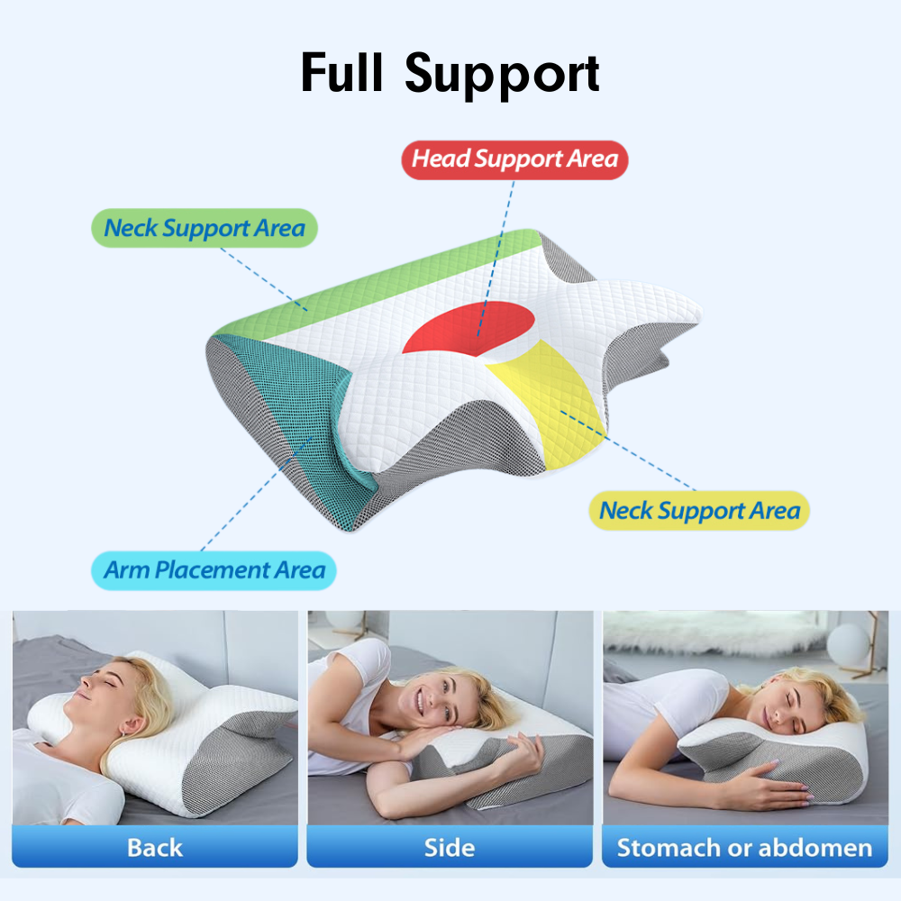 Almohada de descanso premium con soporte cervical para una noche de sueño profundo y rejuvenecedor.