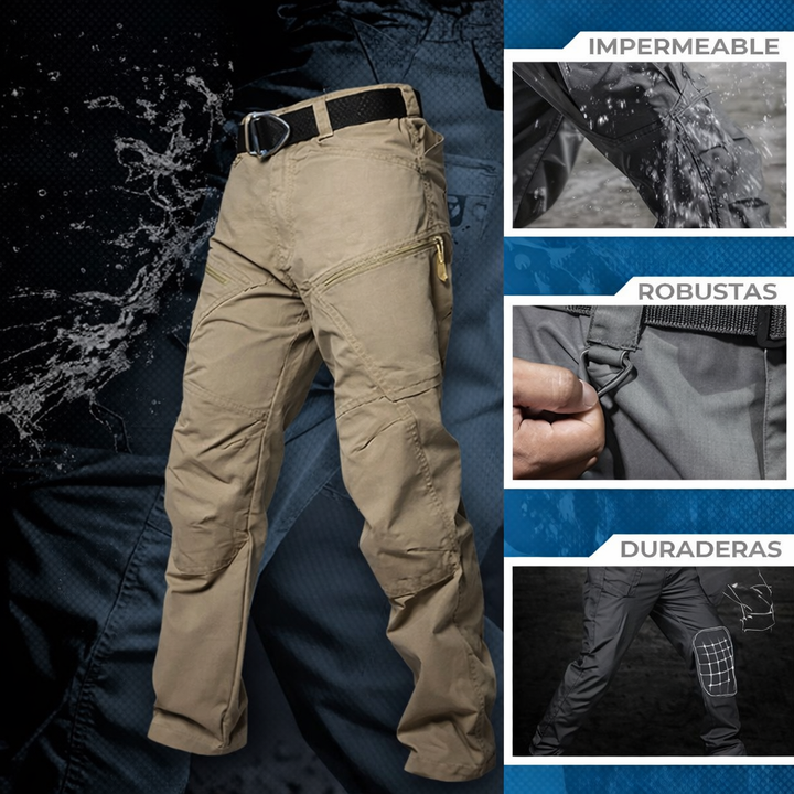 Pantalón cargo impermeable para hombre, resistente para trekking y outdoor.