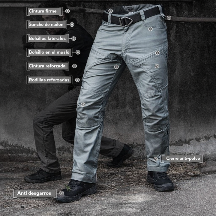 Pantalones tácticos para hombre, impermeables y flexibles, para la aventura.