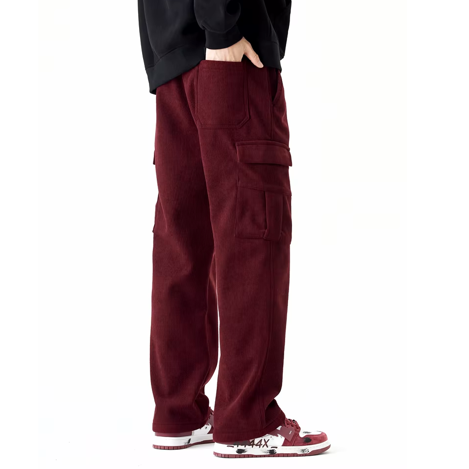 Pantalón de pana de hombre, forro térmico. Ropa de invierno cómoda y elegante para cualquier ocasión.
