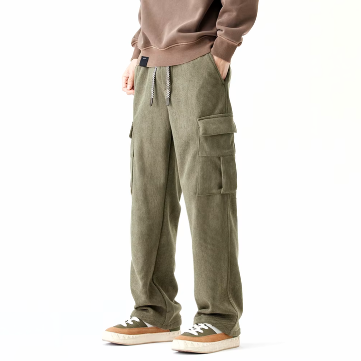 Pantalón de pana para hombre, diseño térmico. Perfecto para el invierno, ofrece confort y calidez.