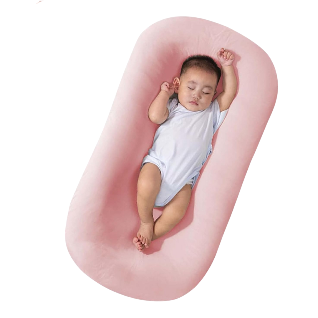 Descanso seguro con el cojín nido infantil de algodón transpirable para bebés y recién nacidos.