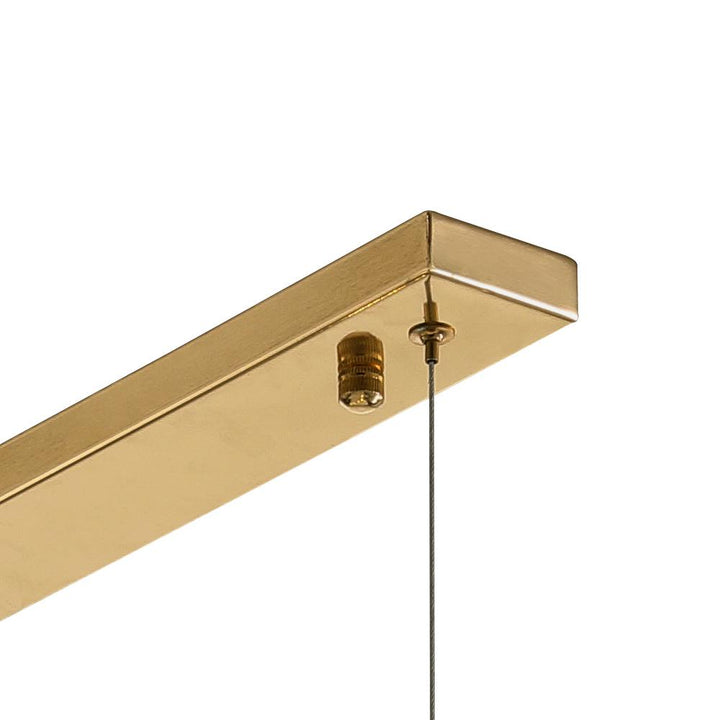 Candelabro lineal horizontal de cristal de 9 luces, diseño moderno para comedor.