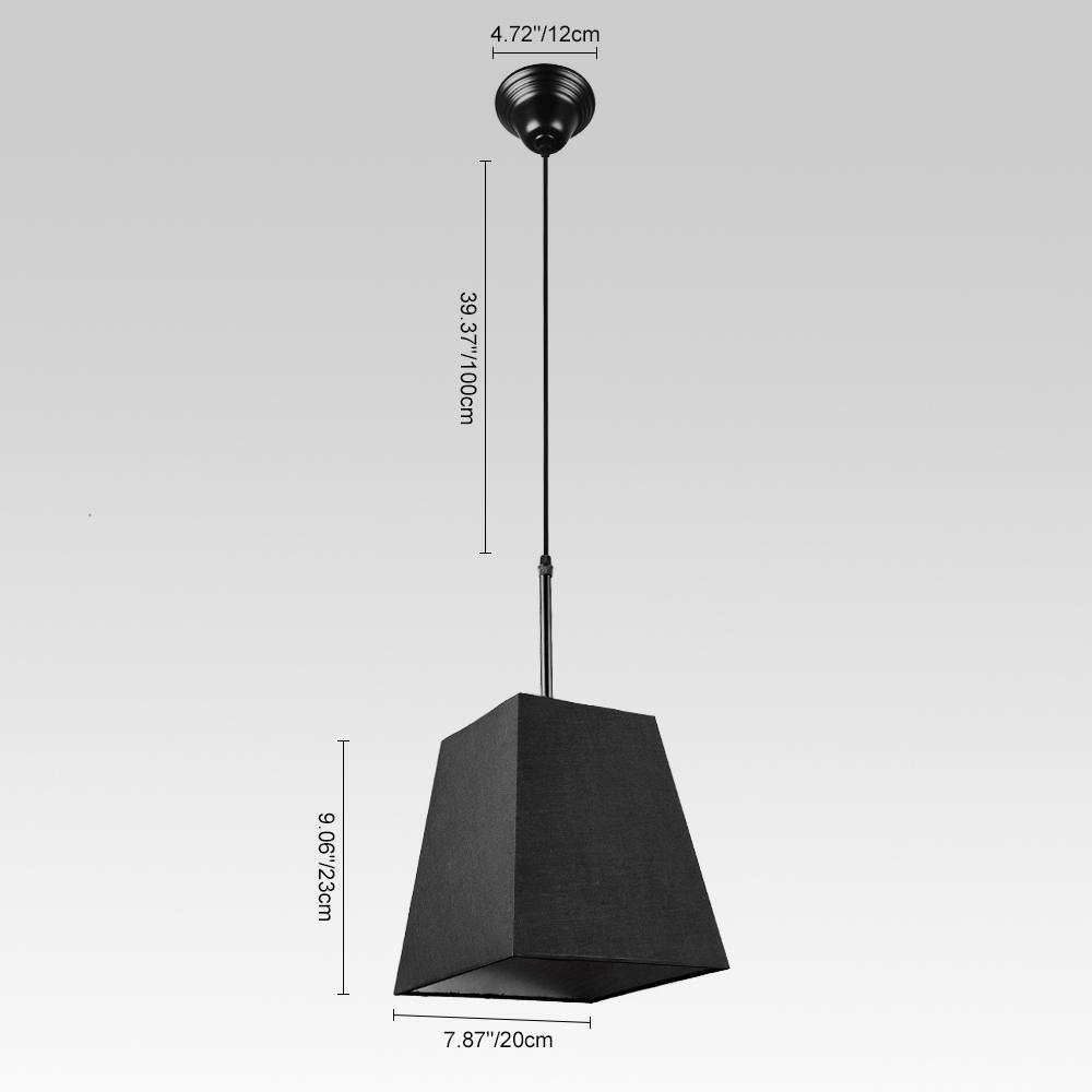 Colgante geométrico contemporáneo. Lámpara minimalista para sala estar, diseño interior.