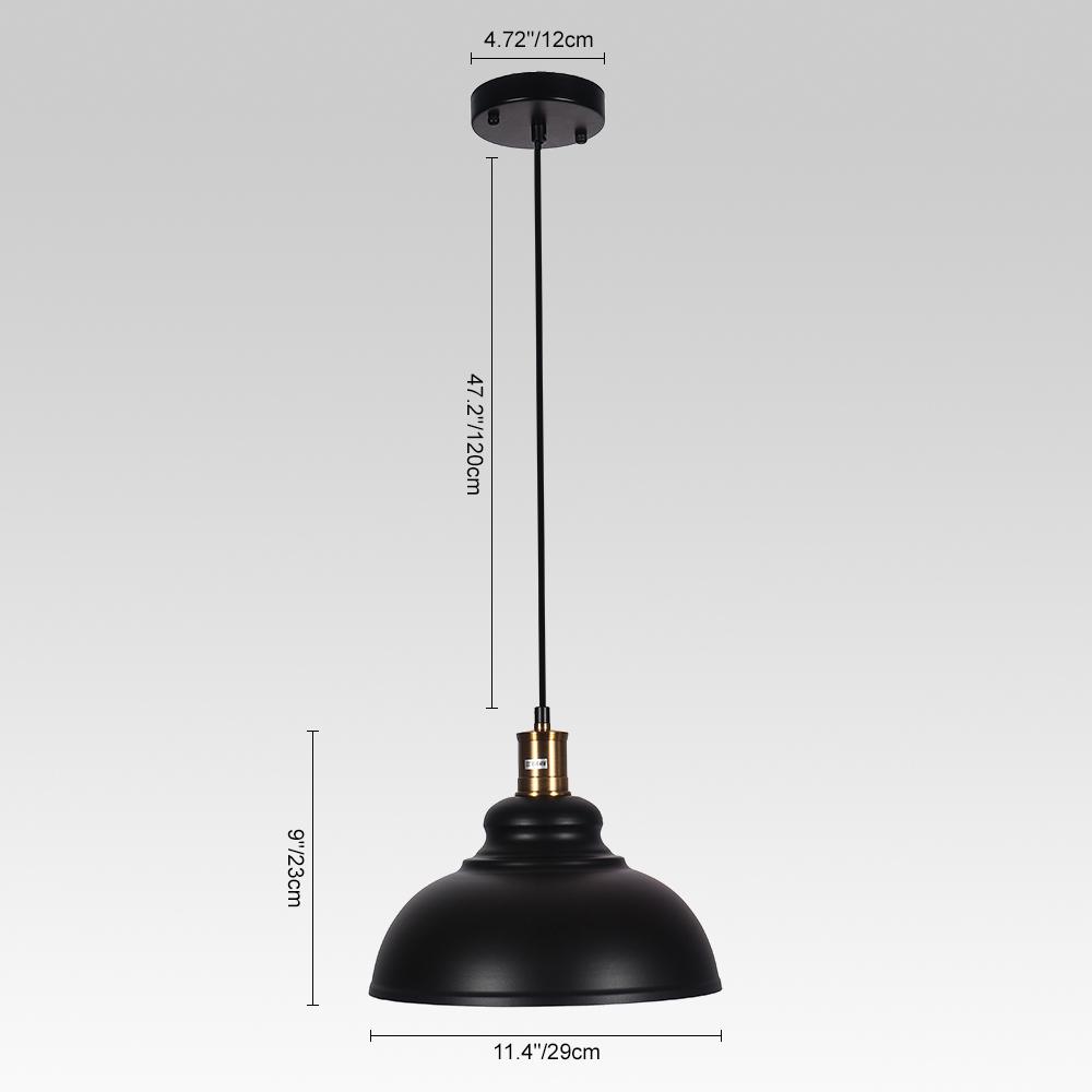 Diseño contemporáneo: lámpara colgante industrial negra para iluminación de espacios interiores.