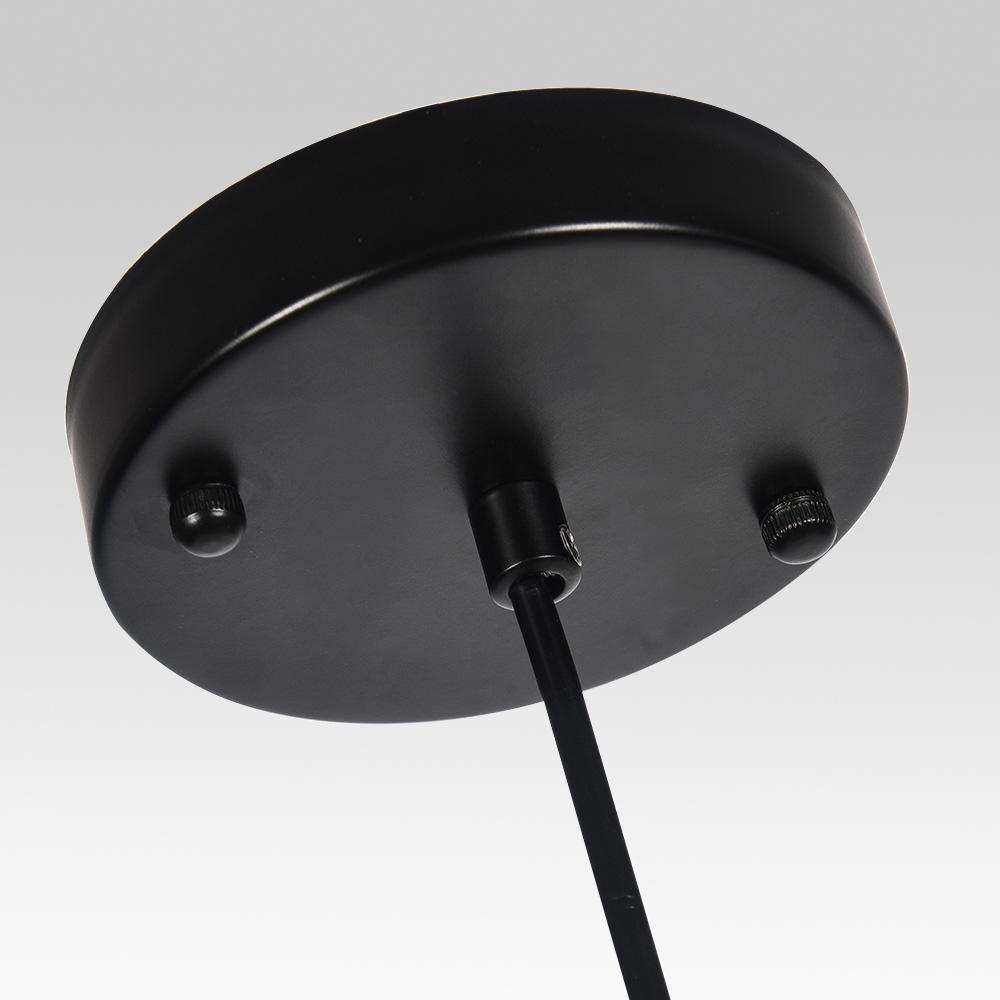 Lámpara colgante industrial negra mate, estilo moderno y minimalista para el hogar.