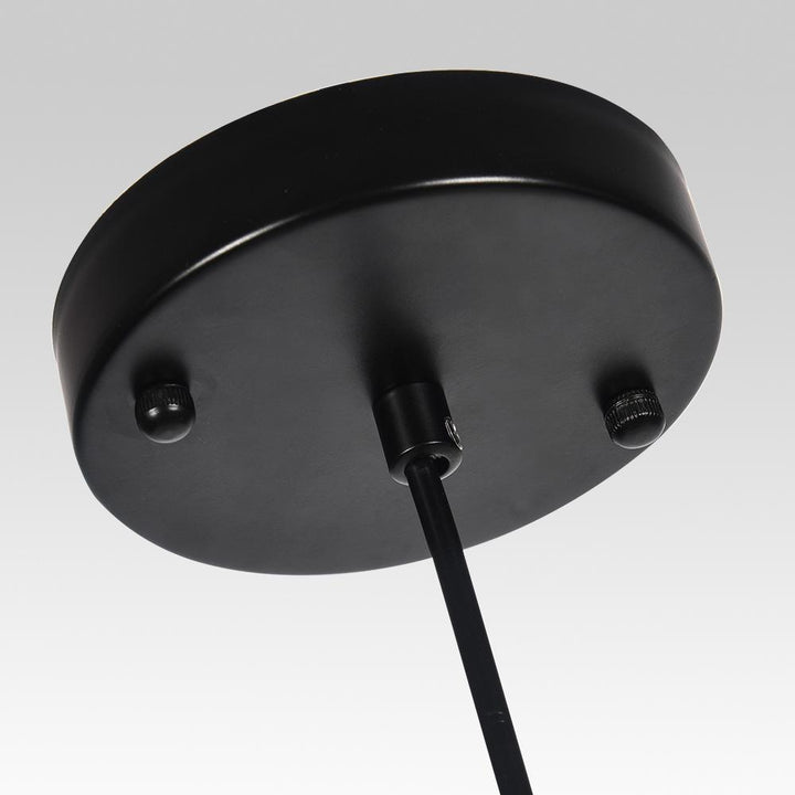 Lámpara colgante industrial negra mate, estilo moderno y minimalista para el hogar.