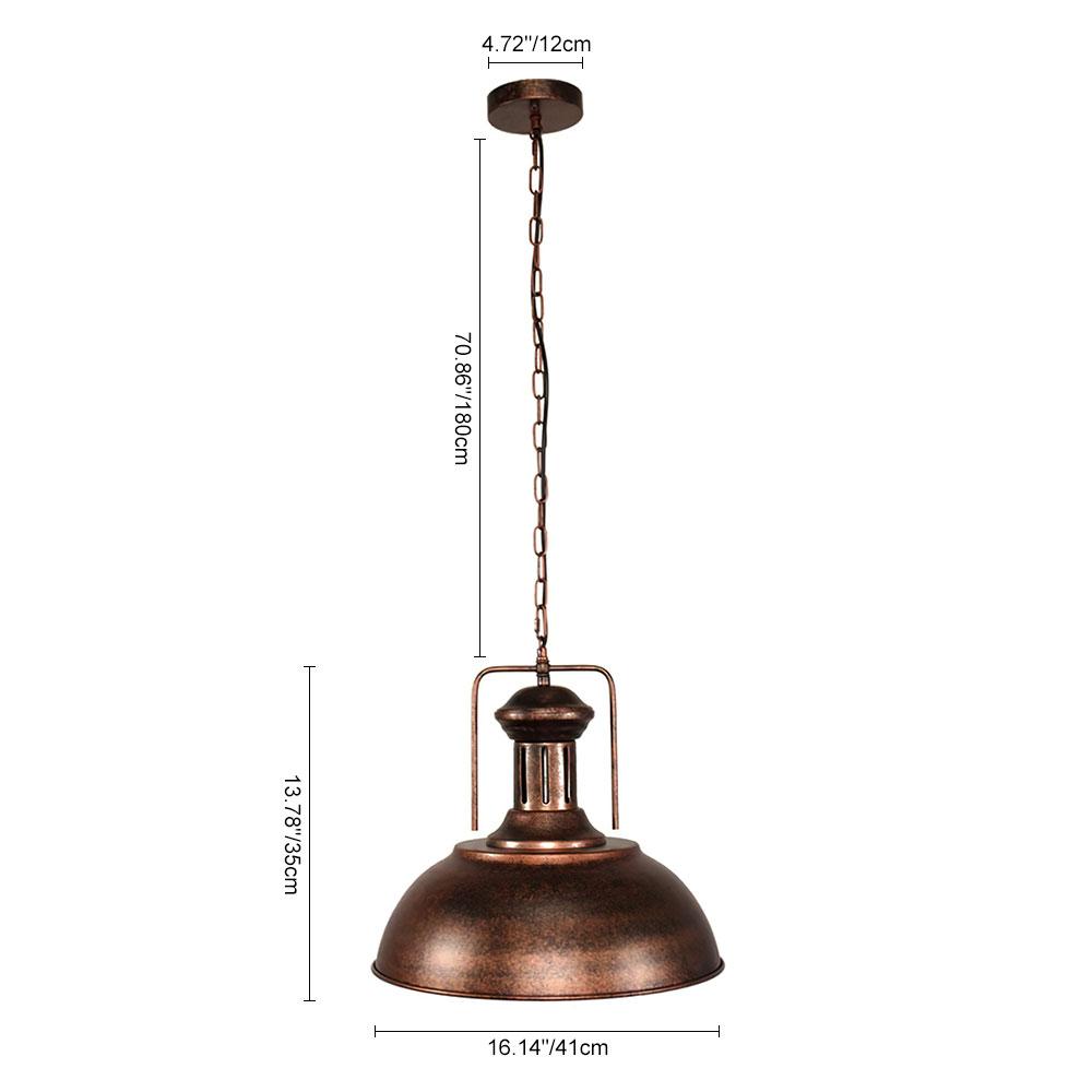 Lámpara de cúpula ajustable para interiores, estilo rústico industrial. Realza la decoración del hogar.