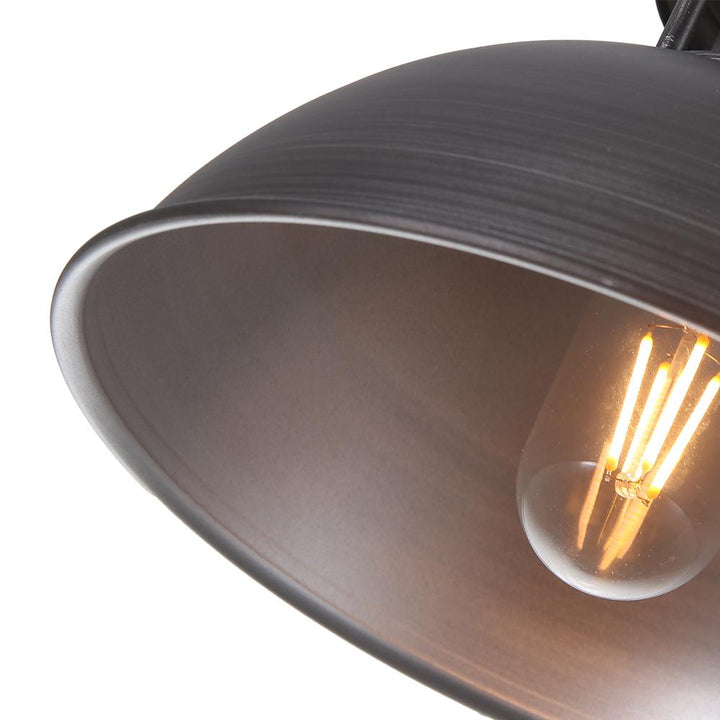 Colgante de techo industrial versátil, cúpula plata antigua para cocina o comedor.