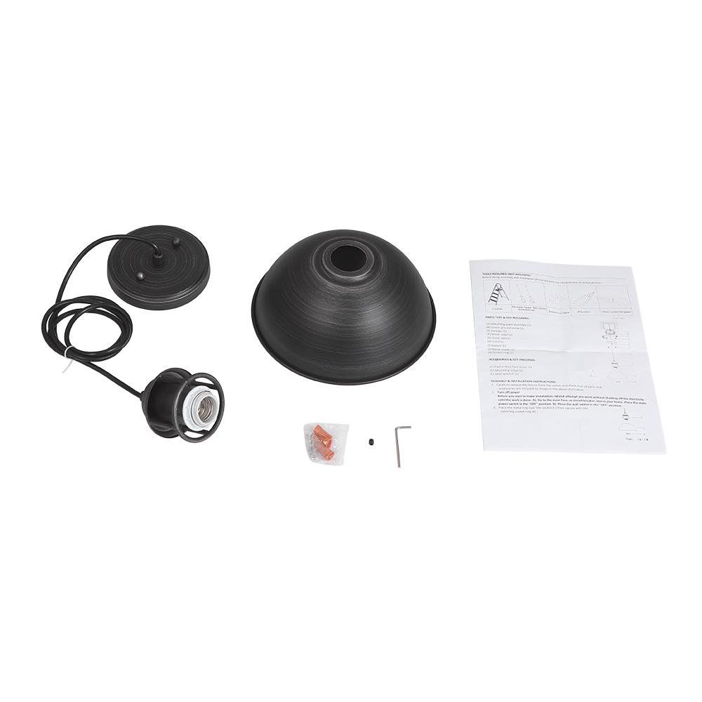 Lámpara colgante industrial moderna, forma de cúpula, ideal para decorar cocinas.
