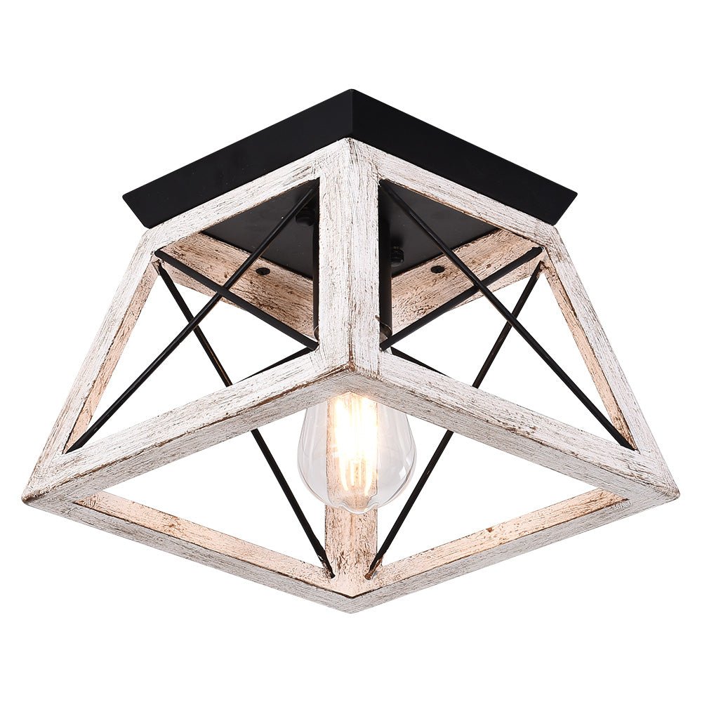 Lámpara de techo geométrica regulable, estilo rústico industrial, 1 luz. Un toque de iluminación único para tu hogar.