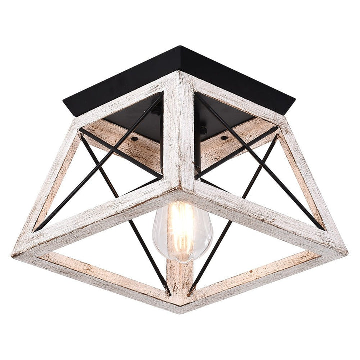 Lámpara de techo geométrica regulable, estilo rústico industrial, 1 luz. Un toque de iluminación único para tu hogar.