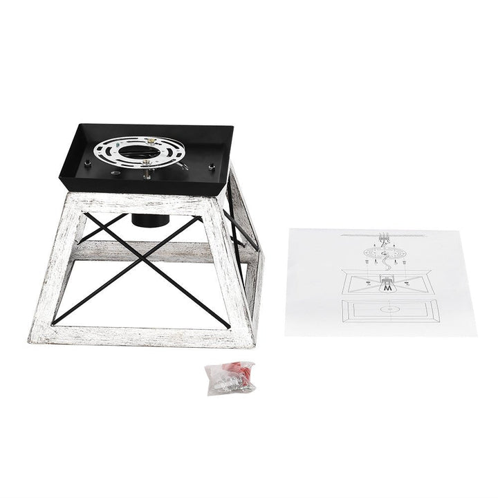 Lámpara de techo rústica geométrica, 1 luz. Crea un ambiente cálido con iluminación estilo granja en tu hogar.