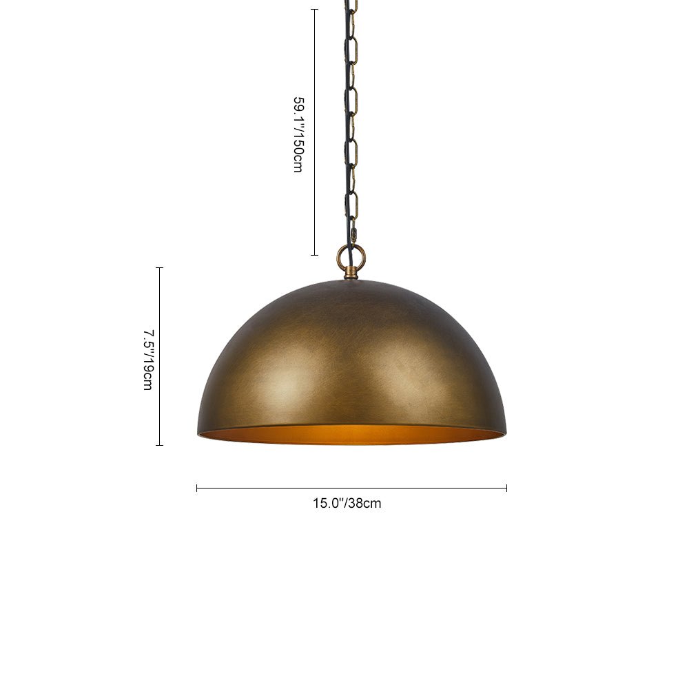 Lámpara de cúpula industrial colgante, perfecta para iluminación de isla de cocina o comedor.
