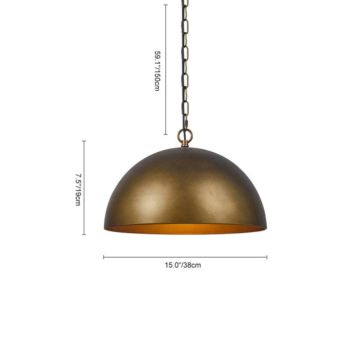 Lámpara de cúpula industrial colgante, perfecta para iluminación de isla de cocina o comedor.