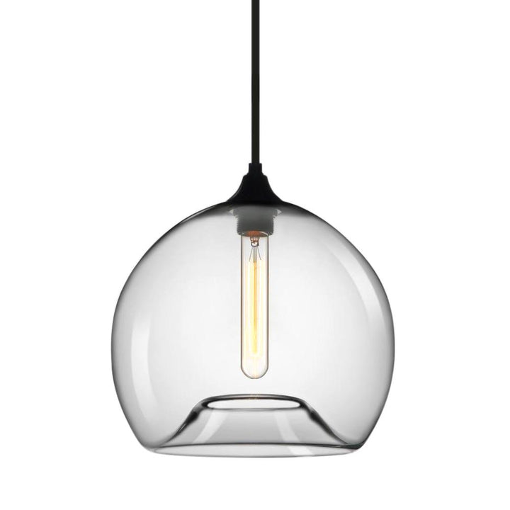 Iluminación moderna y elegante: lámpara colgante negra de 3 luces con pantallas de cristal geométricas para un ambiente cálido.