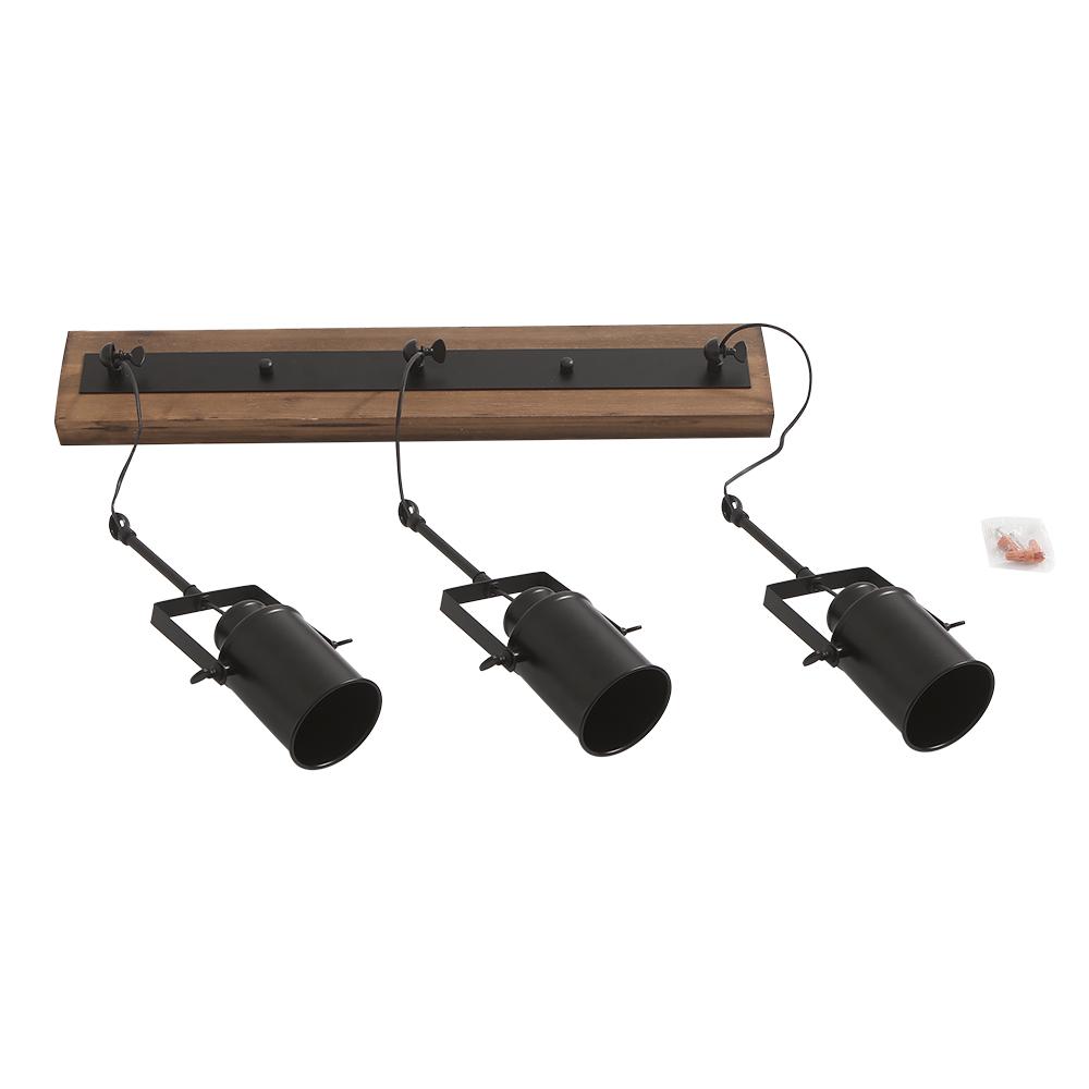 Lámpara de techo industrial de 3 luces, diseño robusto para un toque rústico en interiores.