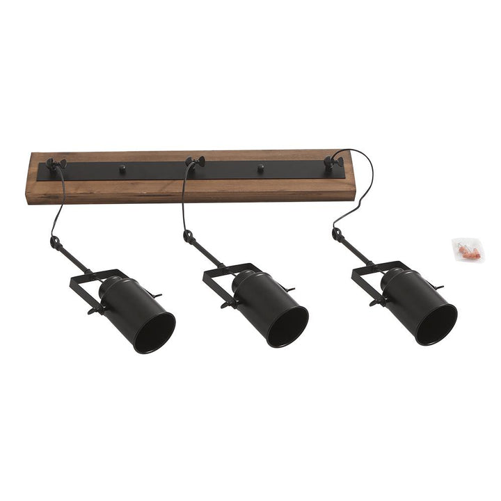 Lámpara de techo industrial de 3 luces, diseño robusto para un toque rústico en interiores.